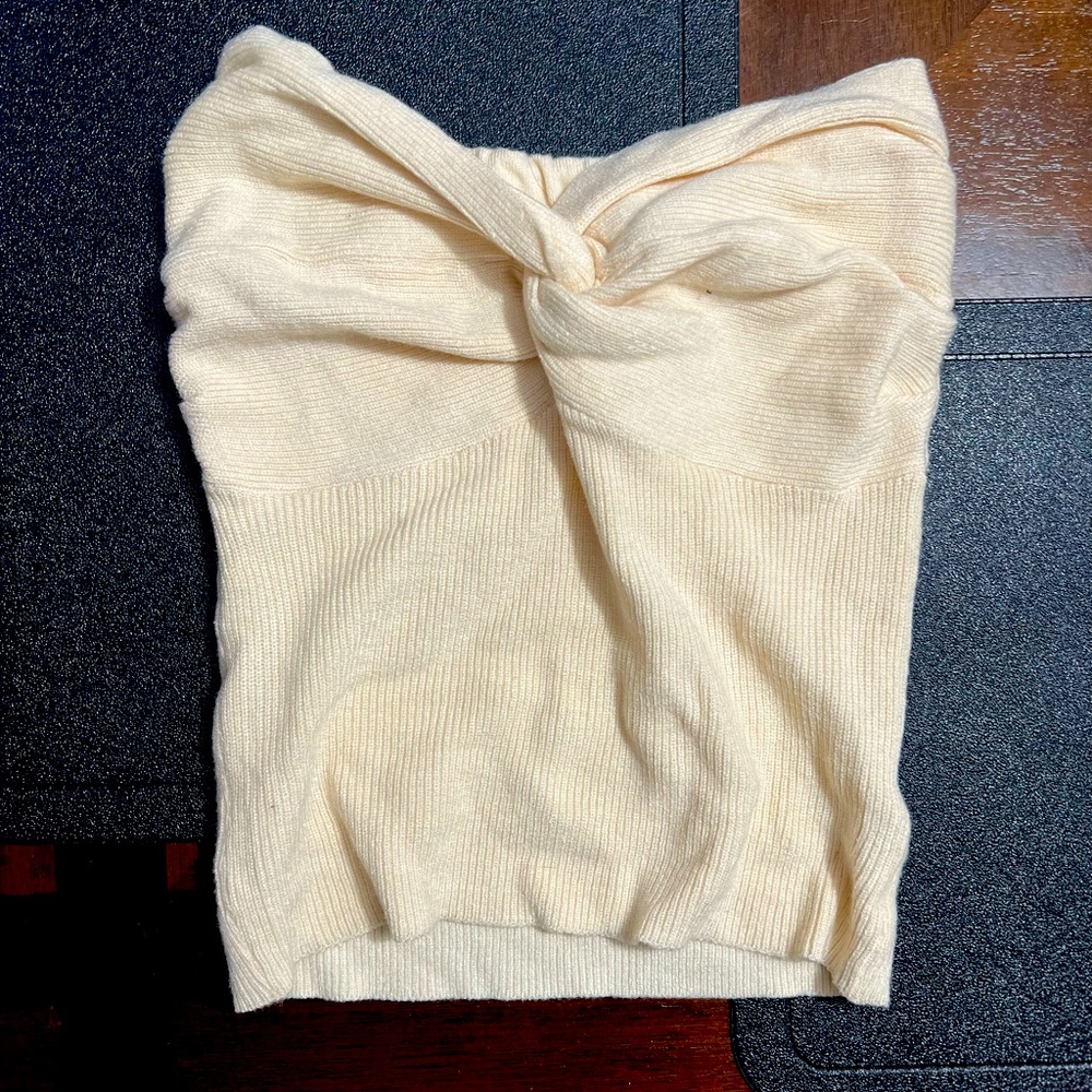 Knot front tank top (knit material)